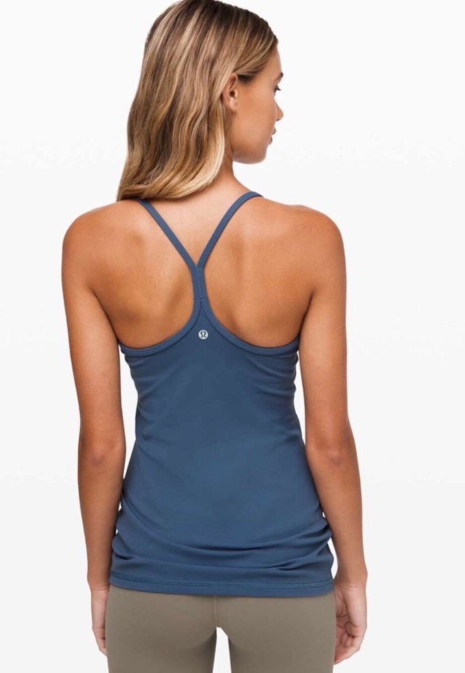 Lululemon Power Y Tank Luon Code Blue Women's Sz 6